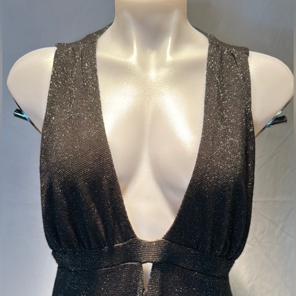 Free People Glittering Charcoal Backless Dress - Picture 3 of 10